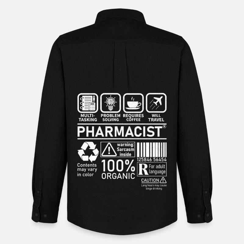 Pharmacist multi tasking problem solving - Männer Oxford Hemd von Stanley/Stella - Schwarz