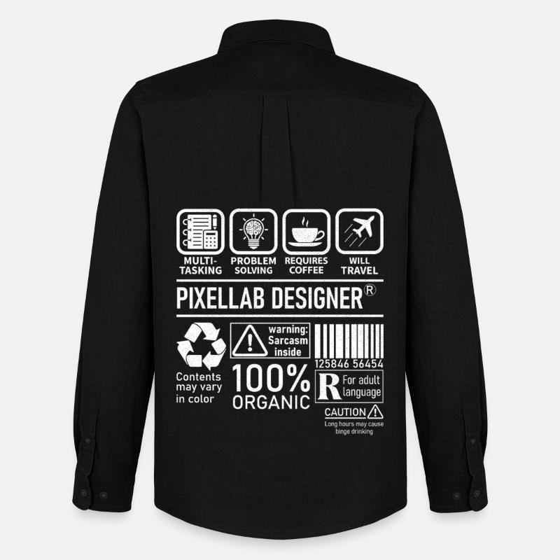 Pixellab Designer multi tasking problem solving - Männer Oxford Hemd von Stanley/Stella - Schwarz