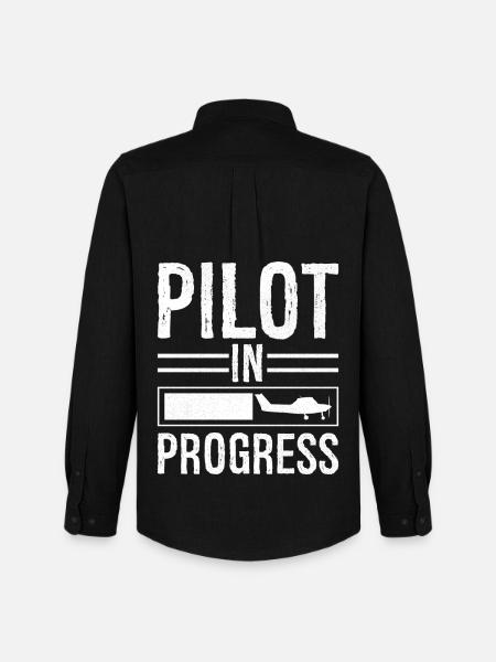 Pilot In progress - Men's Oxford Shirt by Stanley/Stella - black