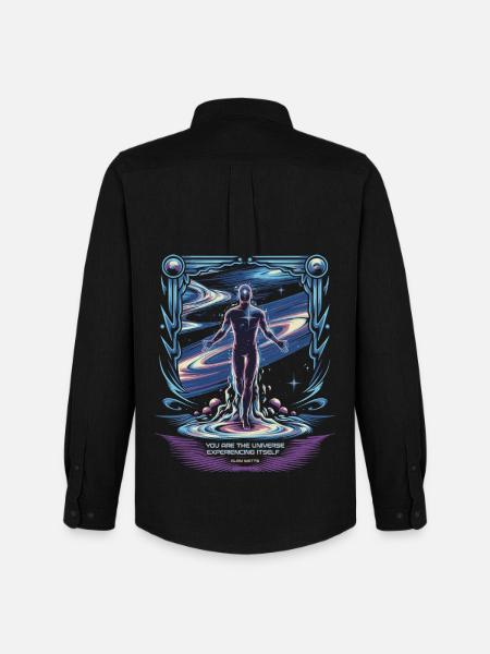 Cosmic Self | Alan Watts Universe Quote - Men's Oxford Shirt by Stanley/Stella - black