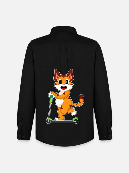 Tiger Scooter - Men's Oxford Shirt by Stanley/Stella - black