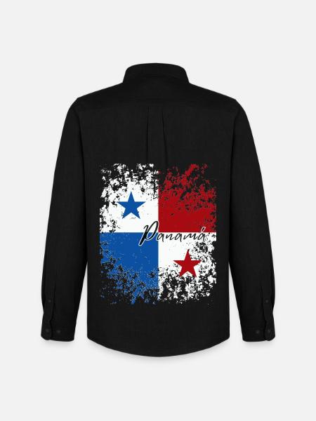 Fierté panaméenne, drapeau panaméen - Chemise Oxford homme Stanley/Stella - noir