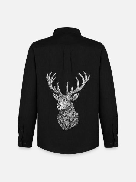 Deer - Men's Oxford Shirt by Stanley/Stella - black