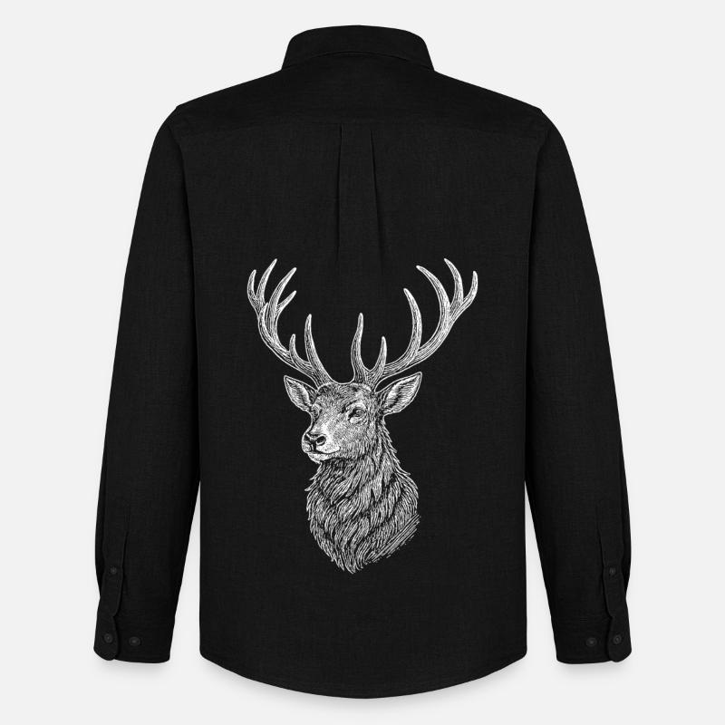 Deer - Men's Oxford Shirt by Stanley/Stella - black