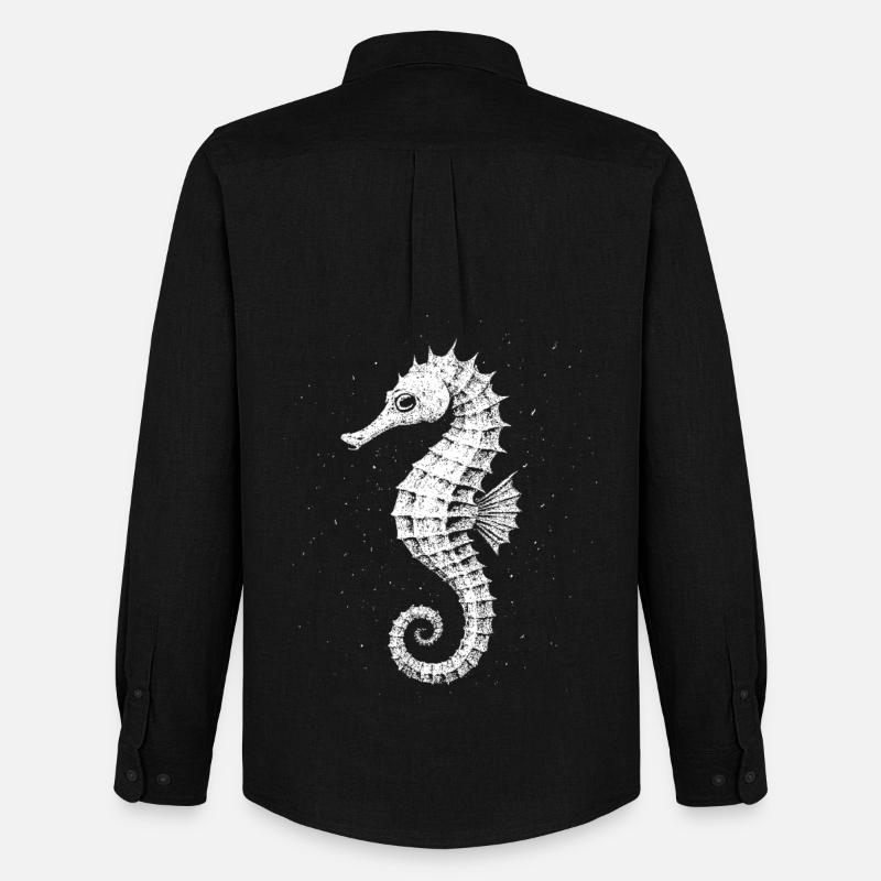 Sea horse - Men's Oxford Shirt by Stanley/Stella - black