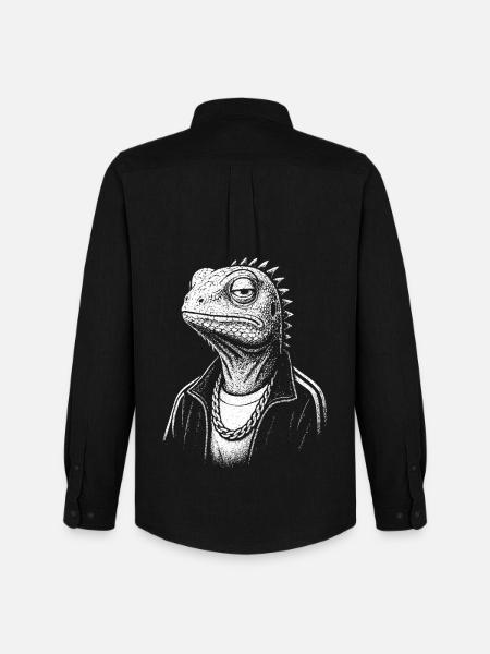 Street-Style Lizard - Men's Oxford Shirt by Stanley/Stella - black