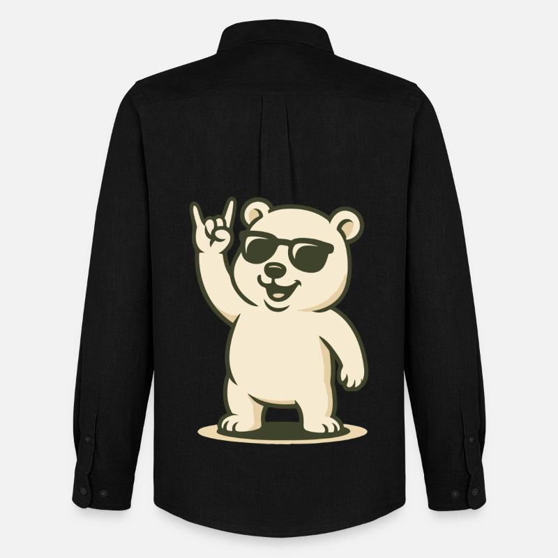 Arctic Rocker - Männer Oxford Hemd von Stanley/Stella - Schwarz
