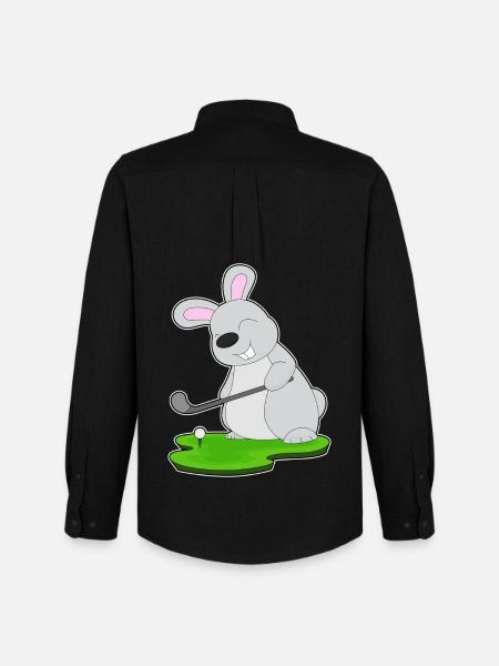 Rabbit Golf Golf Clubs - Men's Oxford Shirt by Stanley/Stella - black