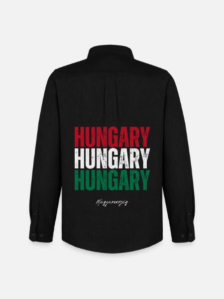 Hungarian pride, I love Hungary - Men's Oxford Shirt by Stanley/Stella - black