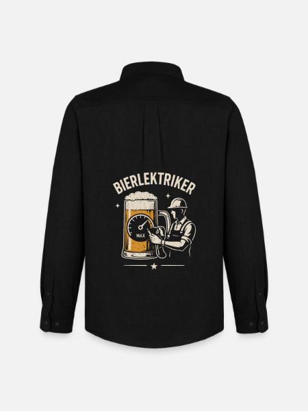 ELEKTRIKER BIER BIERLEKTRIKER - Männer Oxford Hemd von Stanley/Stella - Schwarz