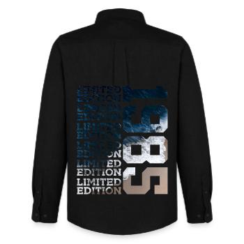 LIMITED EDITION 1985 41 YEARS 41ST BIRTHDAY - Men's Oxford Shirt by Stanley/Stella - black - Back - AI Model Male 185 dark (185cm)