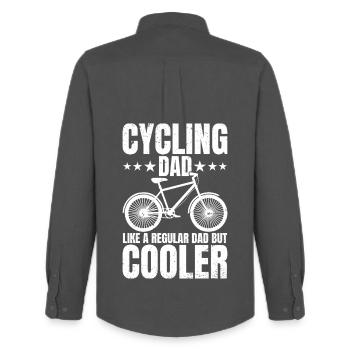 Cycling Dad Bike Rider & Cyclist Father's Day - Men's Oxford Shirt by Stanley/Stella - anthracite - Back - AI Model Male 185 dark (185cm)