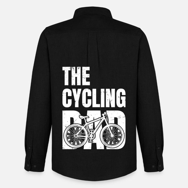 the cycling dad - Männer Oxford Hemd von Stanley/Stella - Schwarz