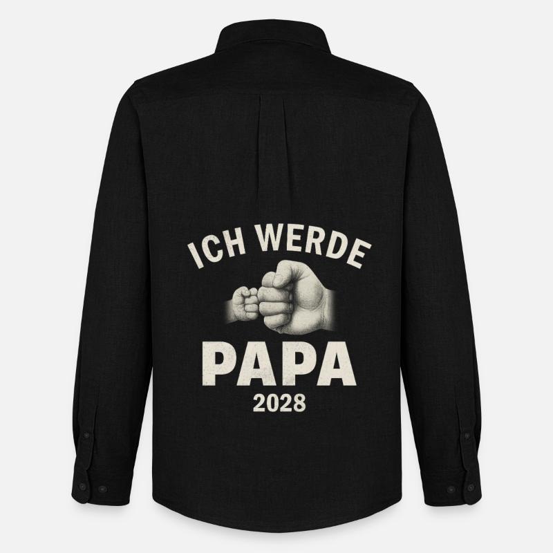 Ich werde Papa 2028 - Männer Oxford Hemd von Stanley/Stella - Schwarz