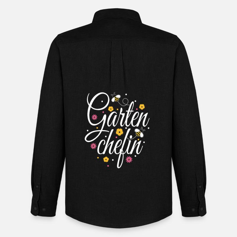 Gärtnerin Gartenchefin  - Männer Oxford Hemd von Stanley/Stella - Schwarz