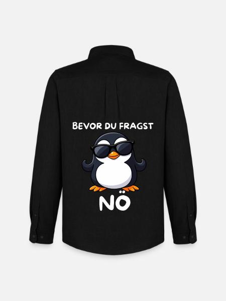 Penguin with sunglasses Lower Austria - Men's Oxford Shirt by Stanley/Stella - black