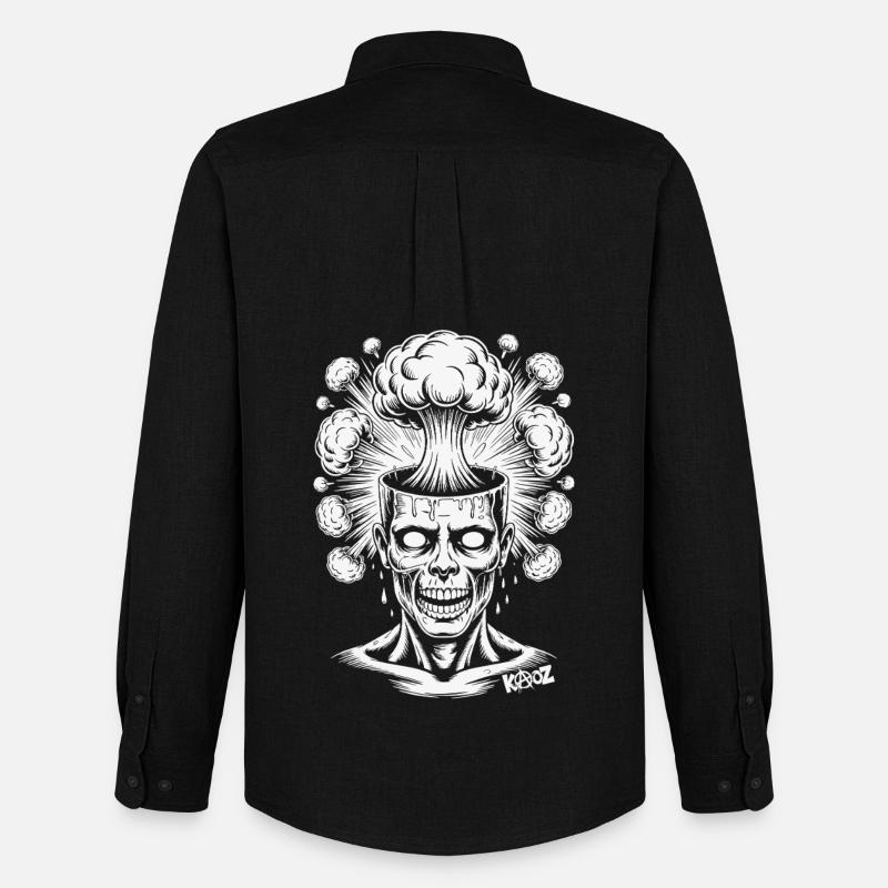 Creative explosion and comic illustration - Men's Oxford Shirt by Stanley/Stella - black