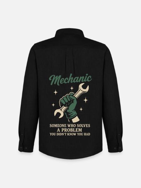 Mechanic Problem Solver Garage Funny Saying - Men's Oxford Shirt by Stanley/Stella - black