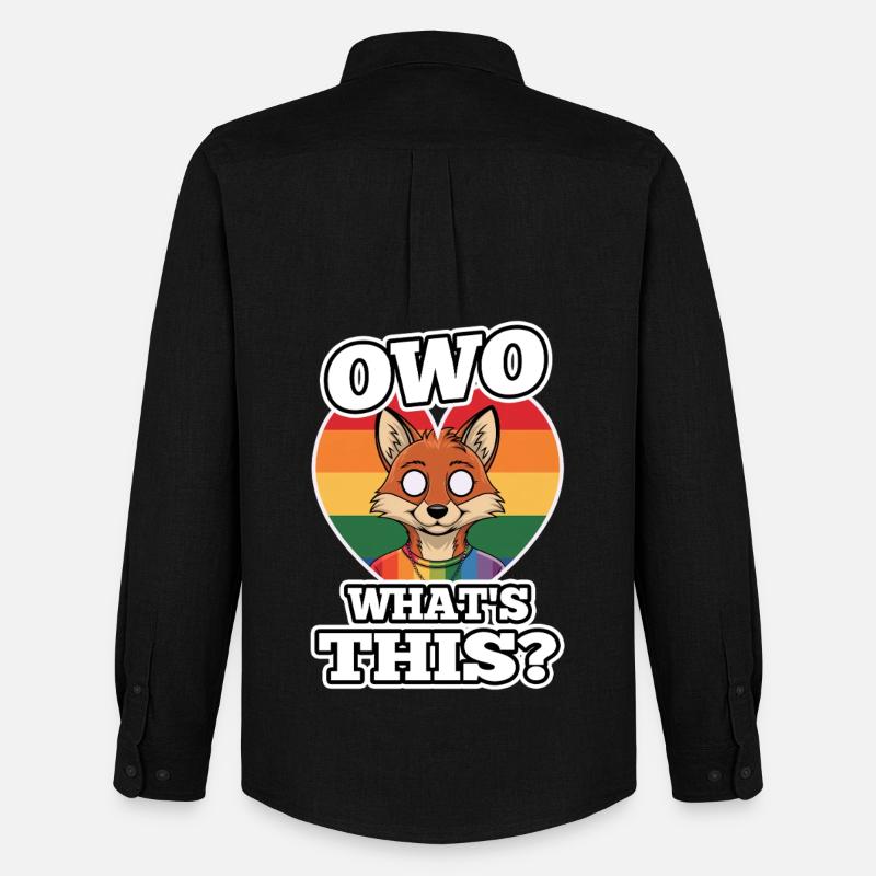OwO What's This? - Männer Oxford Hemd von Stanley/Stella - Schwarz