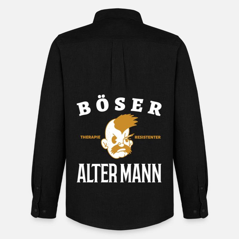 Böser alter Mann - Männer Oxford Hemd von Stanley/Stella - Schwarz