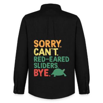 Red-eared Turtle - Men's Oxford Shirt by Stanley/Stella - black - Back - AI Model Male 185 dark (185cm)