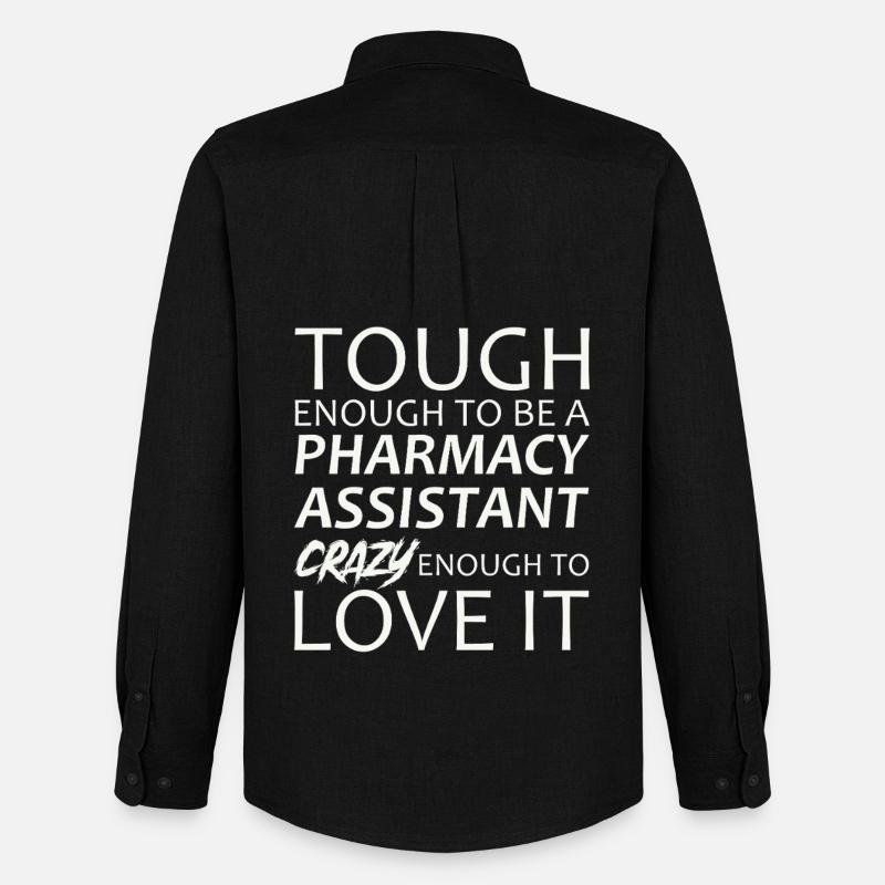 Pharmacy assistant Crazy - Männer Oxford Hemd von Stanley/Stella - Schwarz