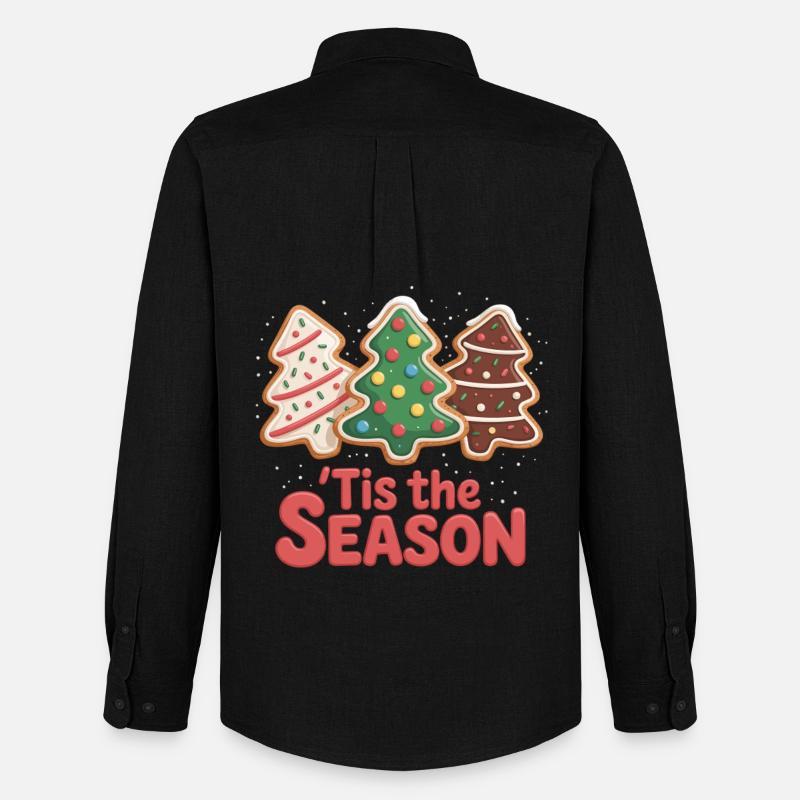 Weihnachten Lebkuchen Shirt - Männer Oxford Hemd von Stanley/Stella - Schwarz