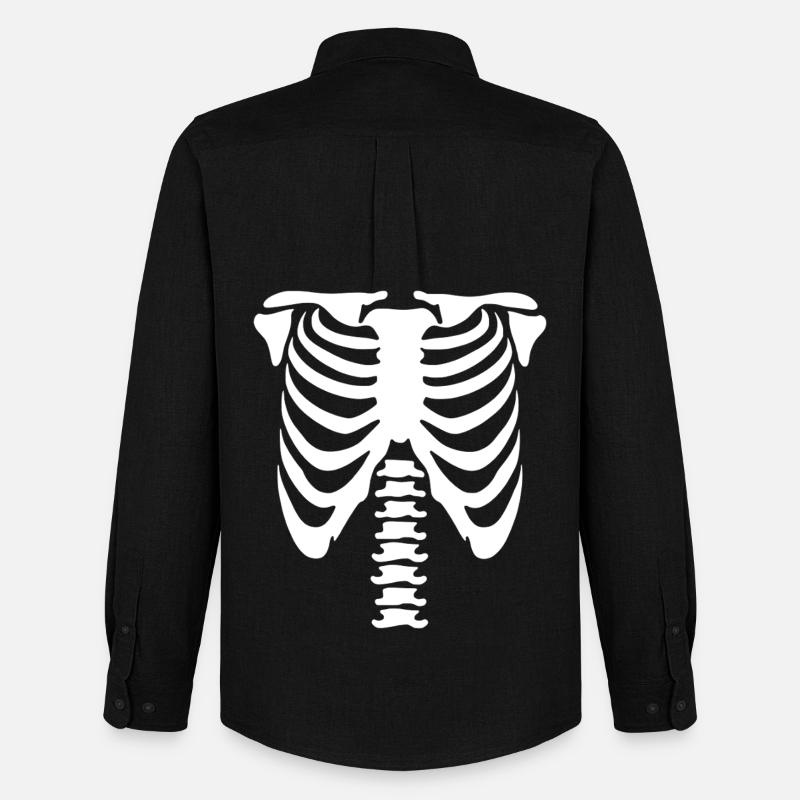 Skelett-Torso - Männer Oxford Hemd von Stanley/Stella - Schwarz
