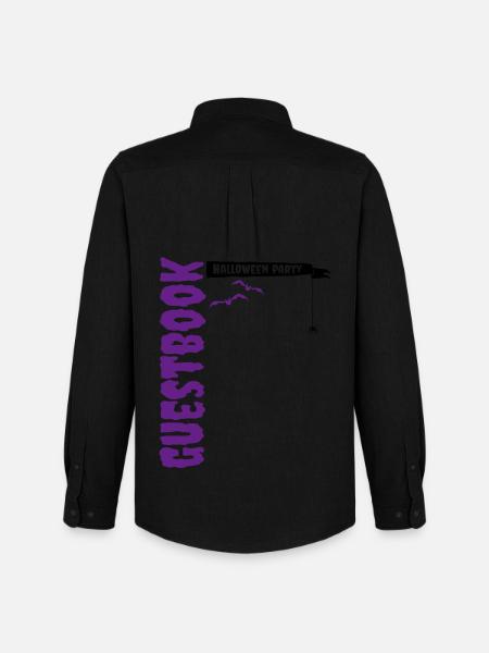 Guestbook Halloween Party - Men's Oxford Shirt by Stanley/Stella - black