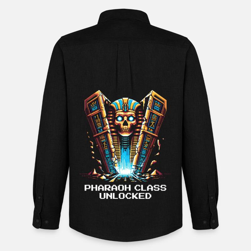 Classe Pharaon débloquée | Égypte, JdR - Chemise Oxford homme Stanley/Stella - noir