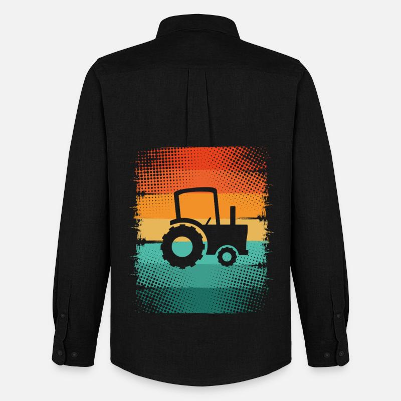 Traktor - Männer Oxford Hemd von Stanley/Stella - Schwarz