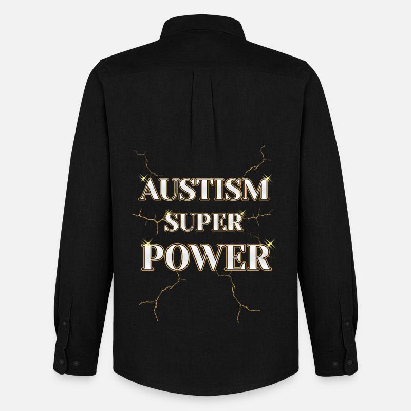 AUSTIM SUPER POWER MODERNES DESIGN - Männer Oxford Hemd von Stanley/Stella - Schwarz