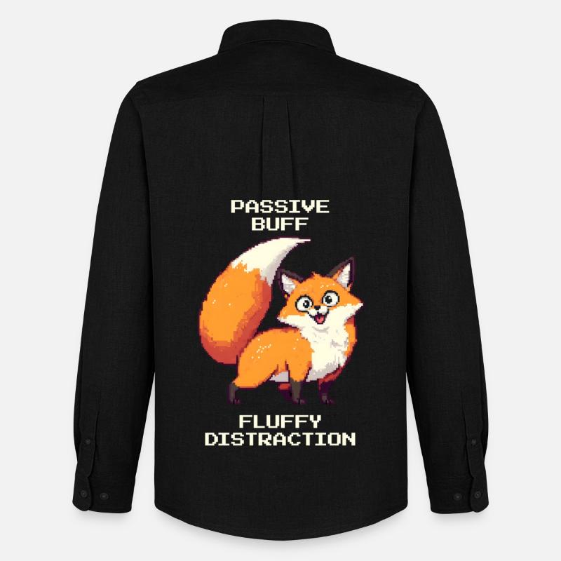 Flauschige Ablenkung | derpy Fuchs - Männer Oxford Hemd von Stanley/Stella - Schwarz