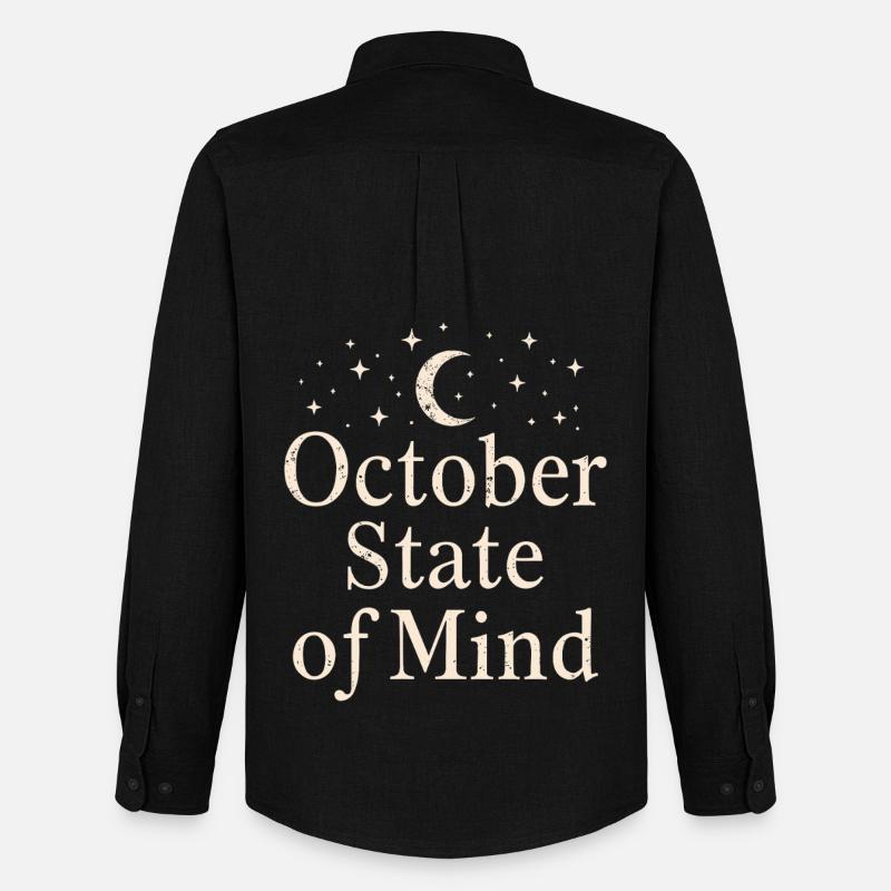 October State of Mind Mondphase - Männer Oxford Hemd von Stanley/Stella - Schwarz