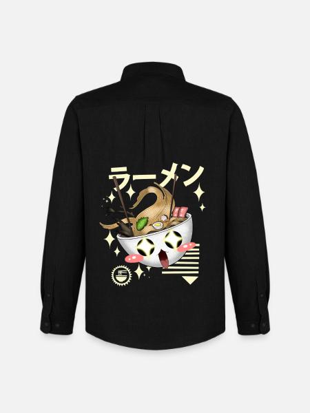 Kawaii Ramen Anime Shirt - Men's Oxford Shirt by Stanley/Stella - black