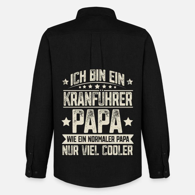 Kranführer Papa - Männer Oxford Hemd von Stanley/Stella - Schwarz