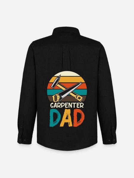 Carpenter Father Retro Tools - Men's Oxford Shirt by Stanley/Stella - black