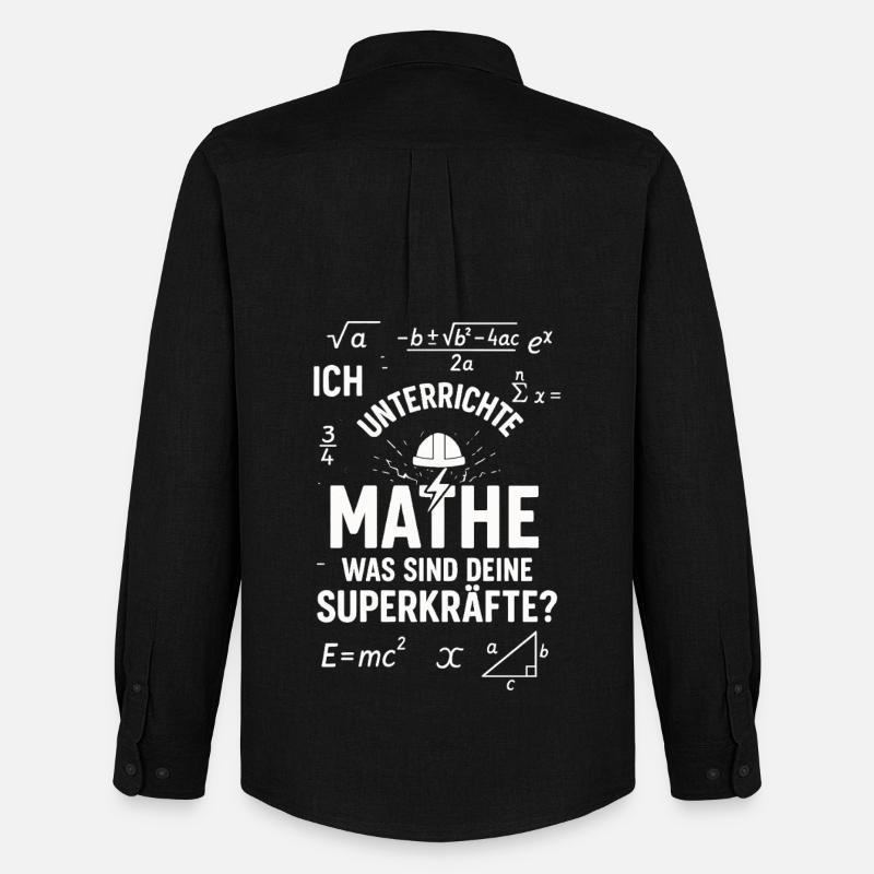 Math Superpowers – I Teach Teachers - Men's Oxford Shirt by Stanley/Stella - black