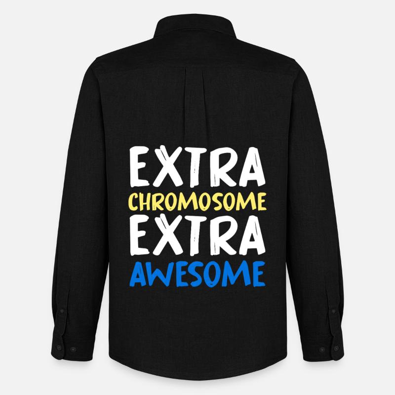 Extra Chromosome Extra Awesome - Männer Oxford Hemd von Stanley/Stella - Schwarz