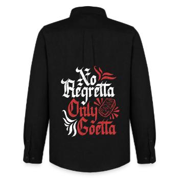 Goetta Sausage No Regretta Only Goetta - Men's Oxford Shirt by Stanley/Stella - black - Back - AI Model Male 185 dark (185cm)