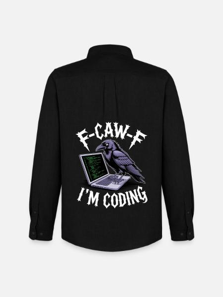 F-Caw-F Je code - Chemise Oxford homme Stanley/Stella - noir