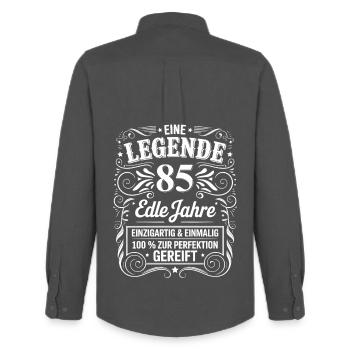 Une légende noble 85 ans 85e anniversaire cadeau - Chemise Oxford homme Stanley/Stella - charbon - Dos - AI Model Male 185 dark (185cm)