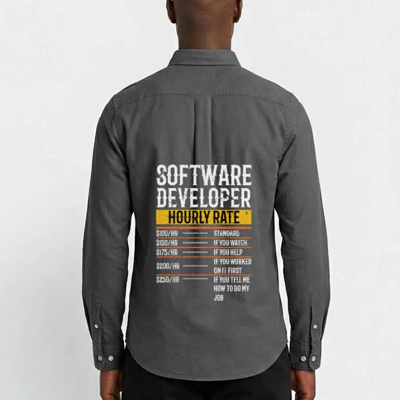 Software Developer Hourly Rate Software Developer Männer Oxford Hemd von Stanley/Stella