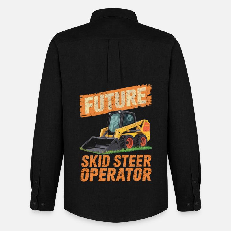 Kompaktlader Skid Steer Operator - Männer Oxford Hemd von Stanley/Stella - Schwarz