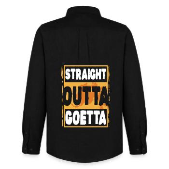Goetta Sausage - Men's Oxford Shirt by Stanley/Stella - black - Back - AI Model Male 185 dark (185cm)