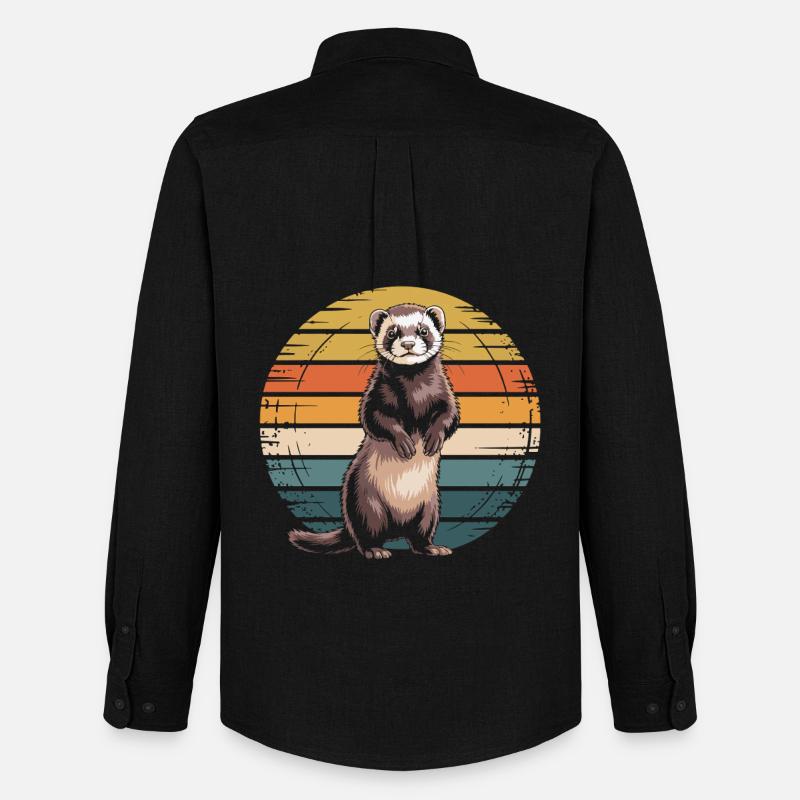 Frettchen - Männer Oxford Hemd von Stanley/Stella - Schwarz