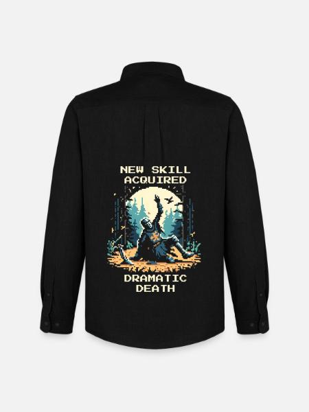 New Ability: Dramatic Death | LARP RPG - Men's Oxford Shirt by Stanley/Stella - black