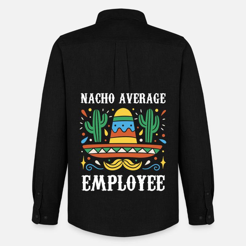 Nacho Average Employee - Männer Oxford Hemd von Stanley/Stella - Schwarz