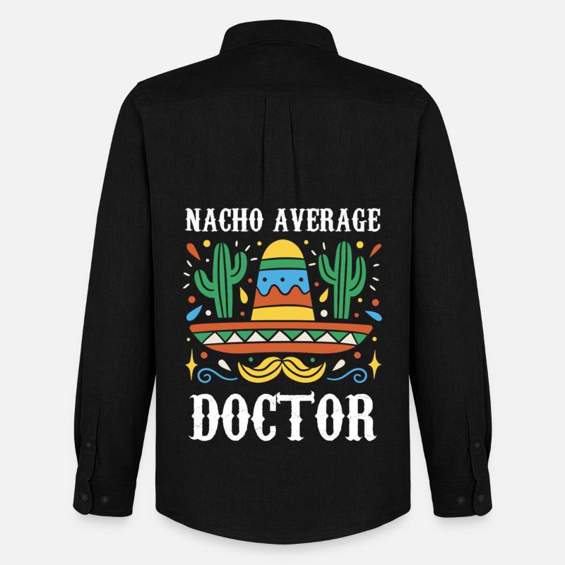 Nacho Average Doctor - Männer Oxford Hemd von Stanley/Stella - Schwarz