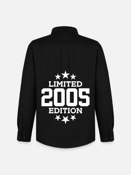 ÉDITION LIMITÉE 21E ANNIVERSAIRE 2005 - Chemise Oxford homme Stanley/Stella - noir